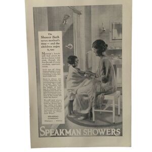 Vintage 1923 Speakman Showers The Shower Bath Ad Advertisement